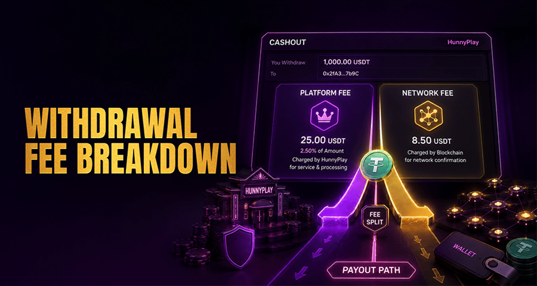 Casino Withdrawal Fees Explained: Platform Fee vs Network Fee