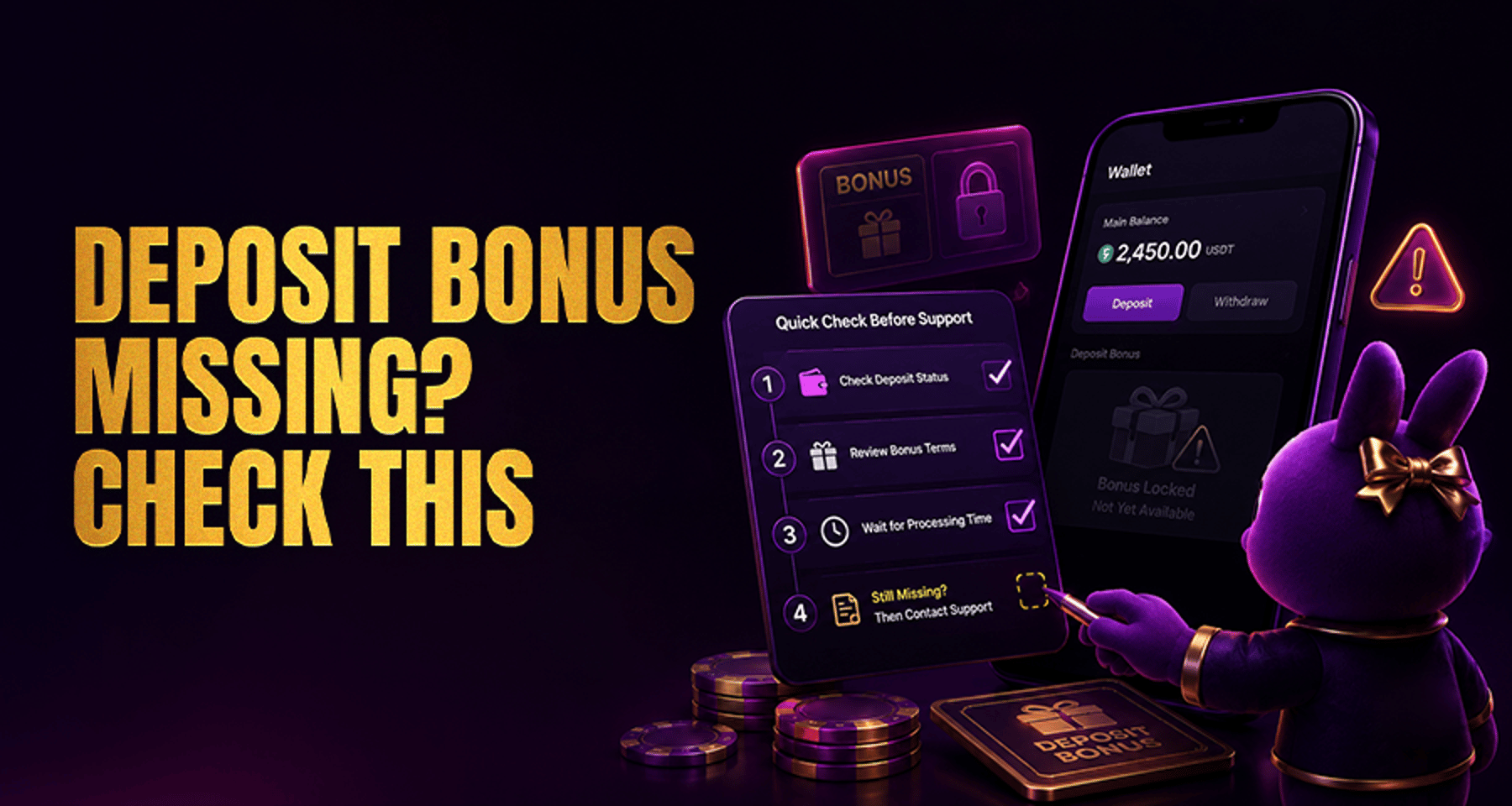 Deposit Bonus Missing: What to Check Before Contacting Support?