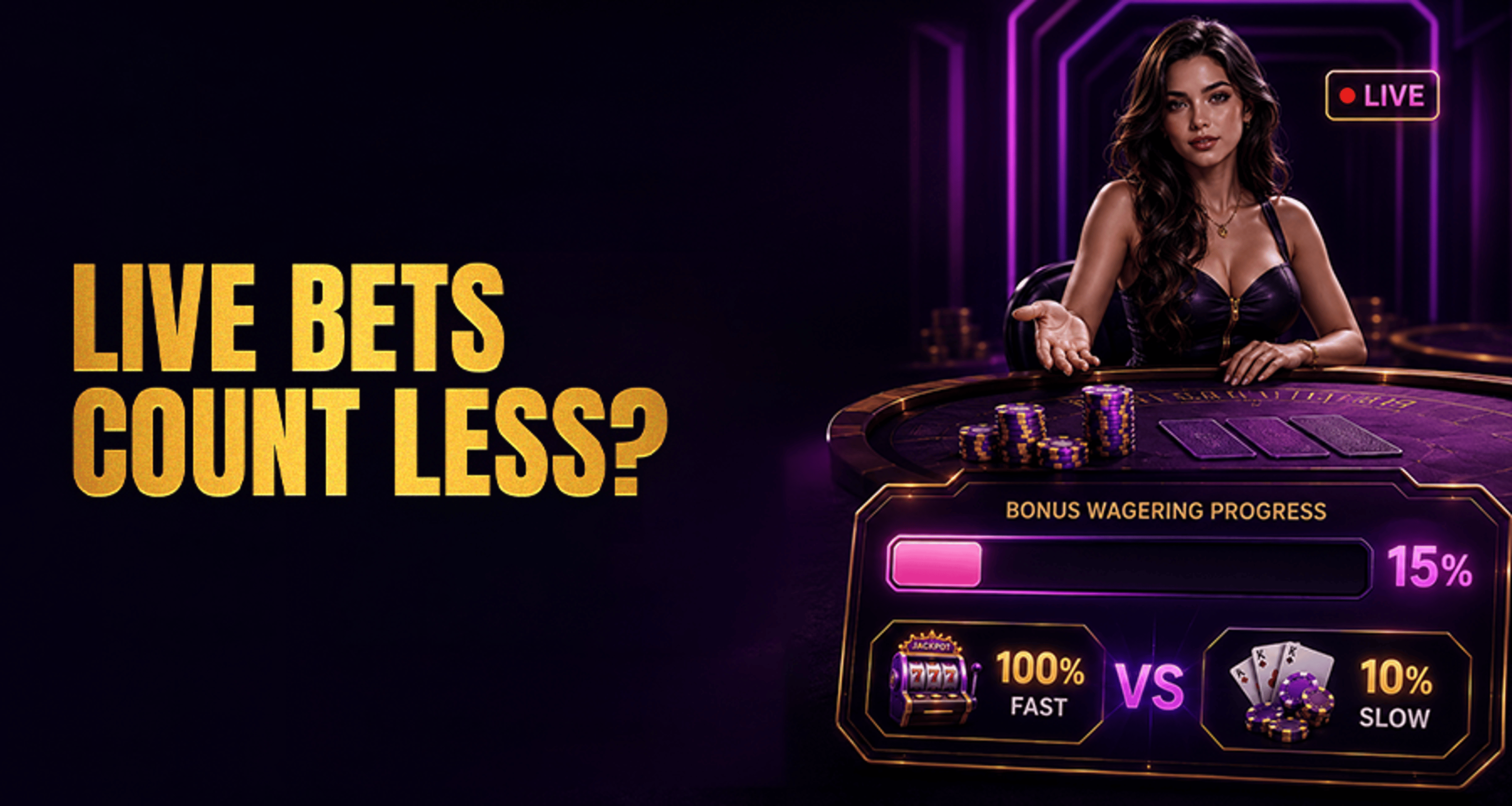 Why Live Casino Bets May Contribute Less to Bonus Wagering?