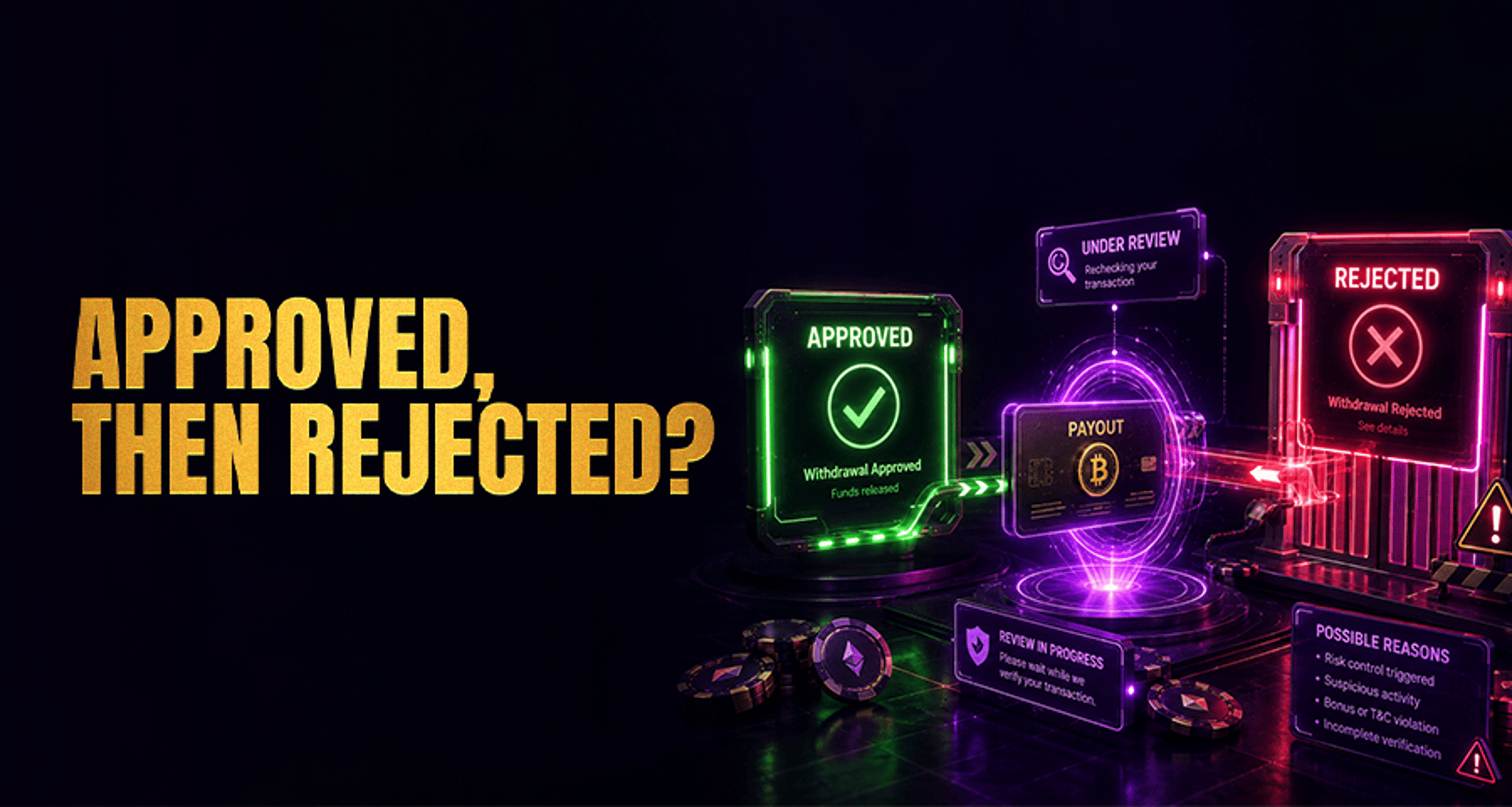 Why a Casino Withdrawal Can Be Rejected After Approval?