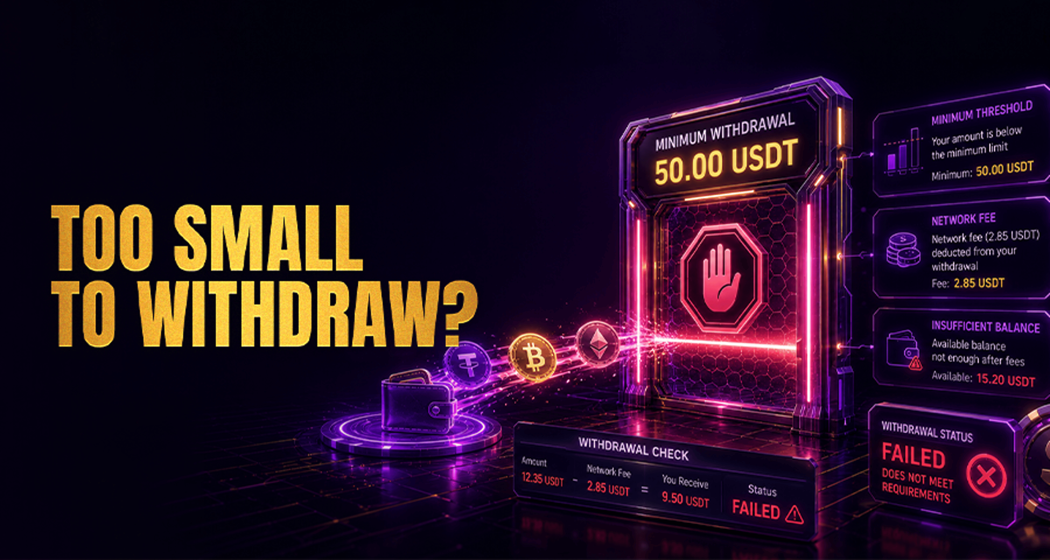 Minimum Withdrawal Rules: Why Small Requests Fail?