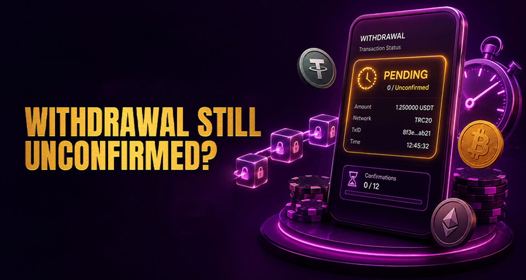Why a Casino Withdrawal Transaction Can Stay Unconfirmed?