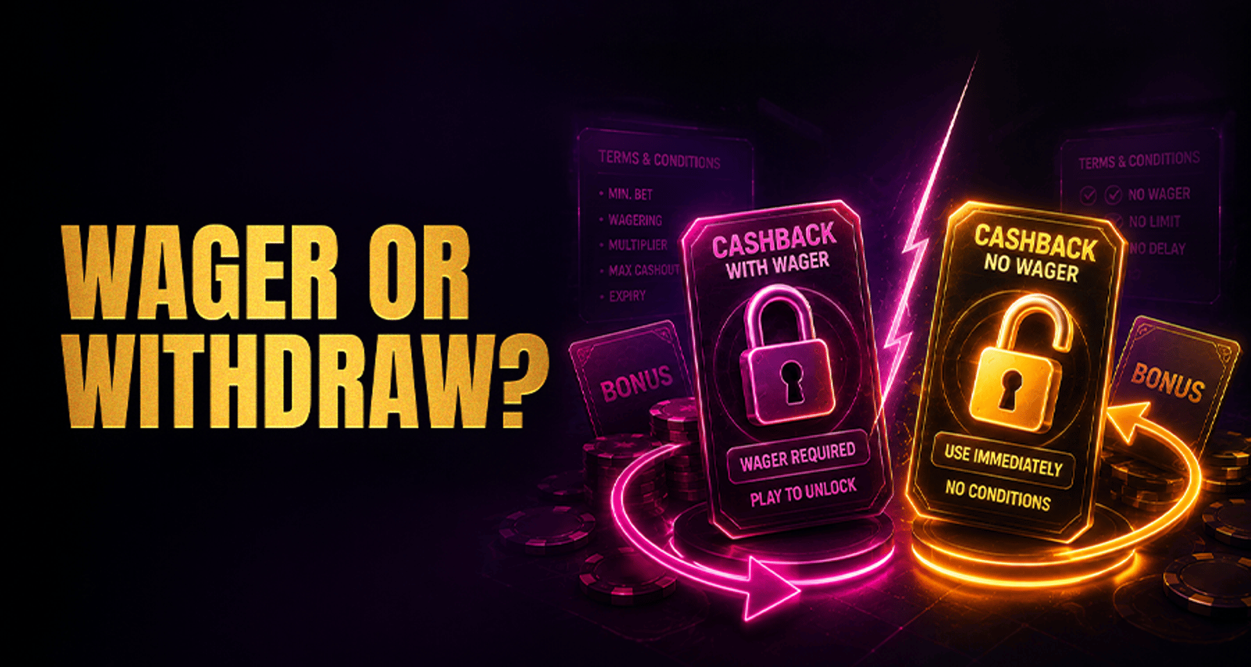 Deposit Cashback Wagering Rules: Wager vs No-Wager Cashback