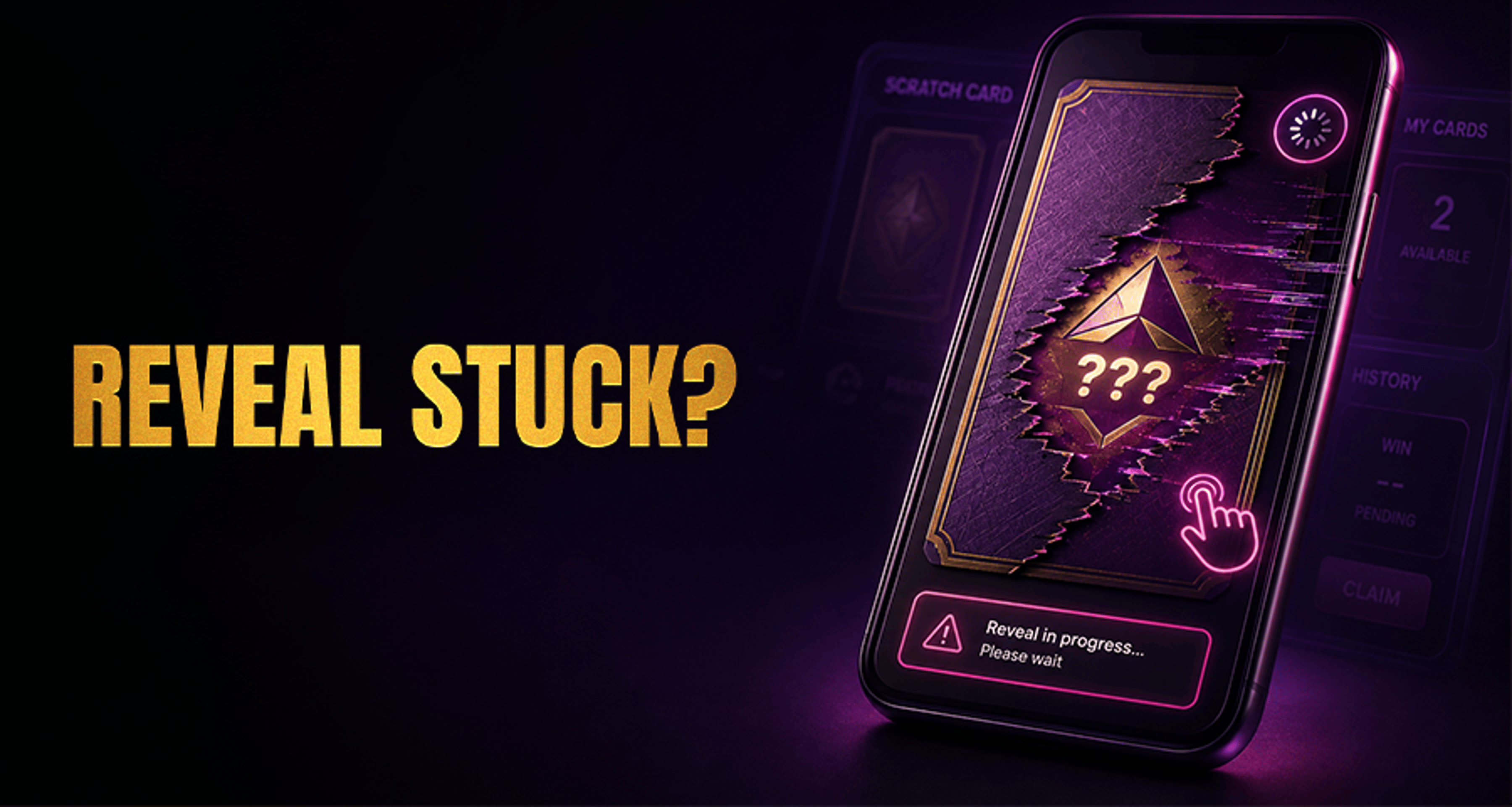 Scratch Card Reveal Error: Frozen, Stuck, or Failed Reveal