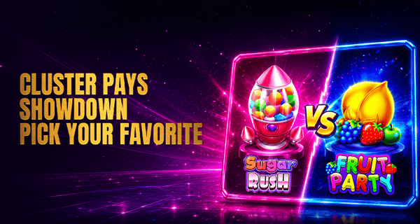 Sugar Rush vs Fruit Party: Cluster Pays Showdown