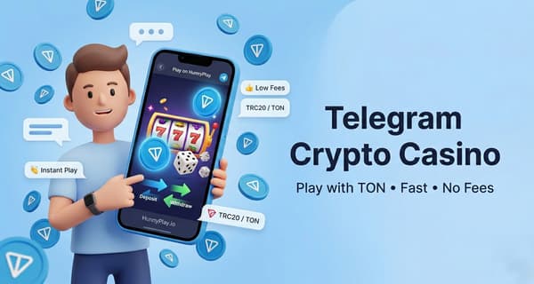 Telegram Mini App Crypto Casino with TON and HunnyPlay