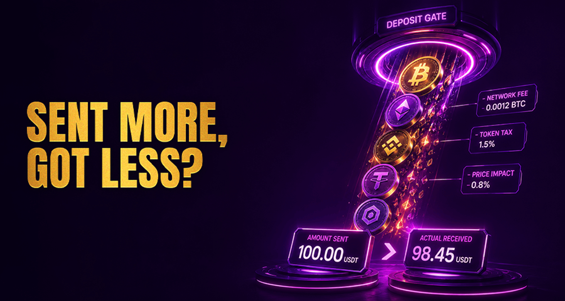 Why Your Deposit Amount Is Lower Than the Amount You Sent?