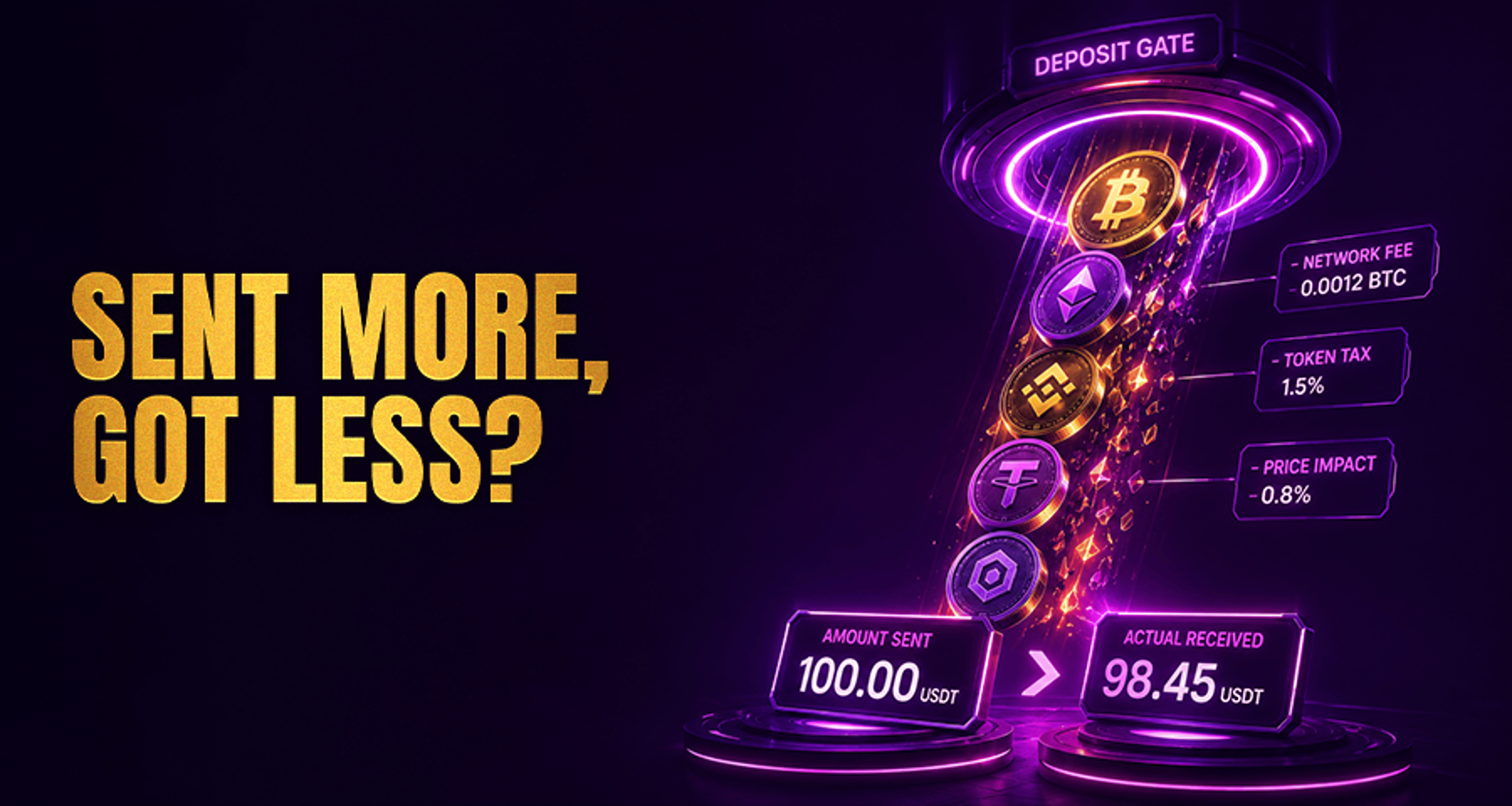Why Your Deposit Amount Is Lower Than the Amount You Sent?
