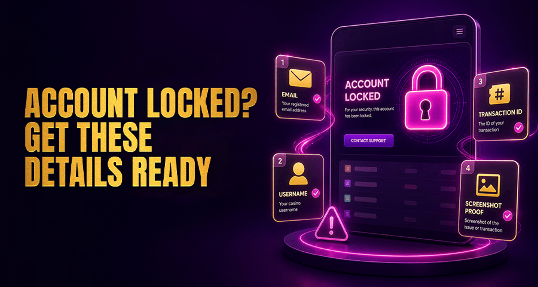 Casino Account Locked: What Information Support Usually Needs?