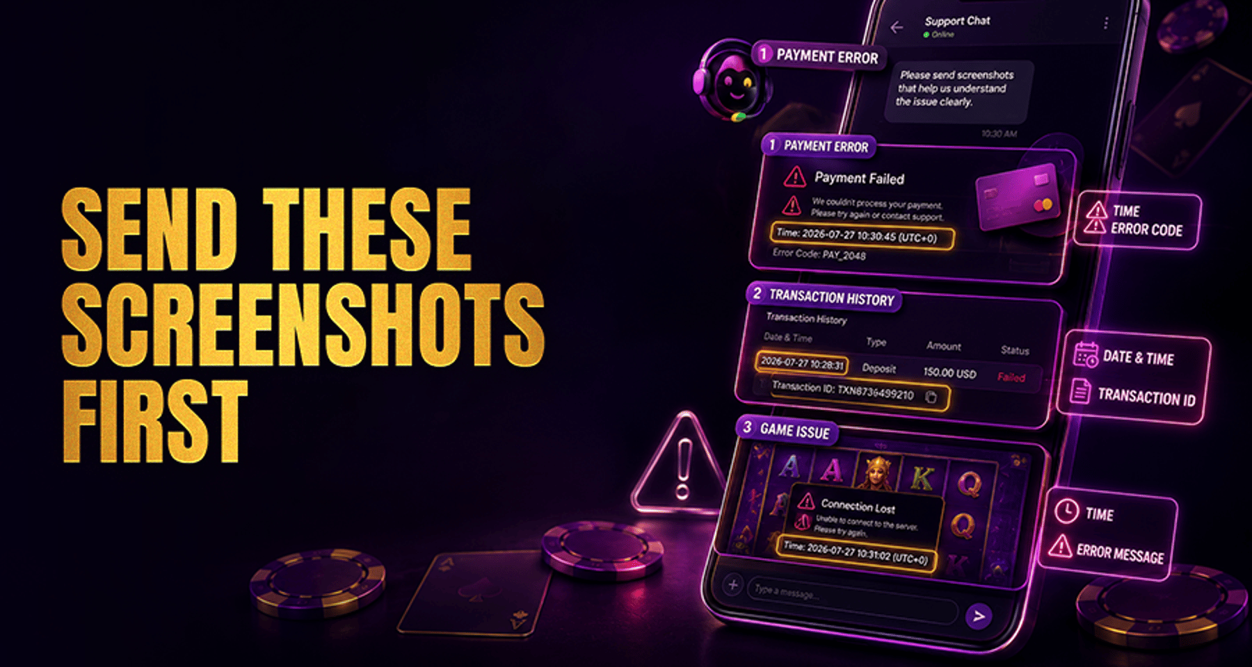 What Screenshots Should You Attach to a Casino Support Request?