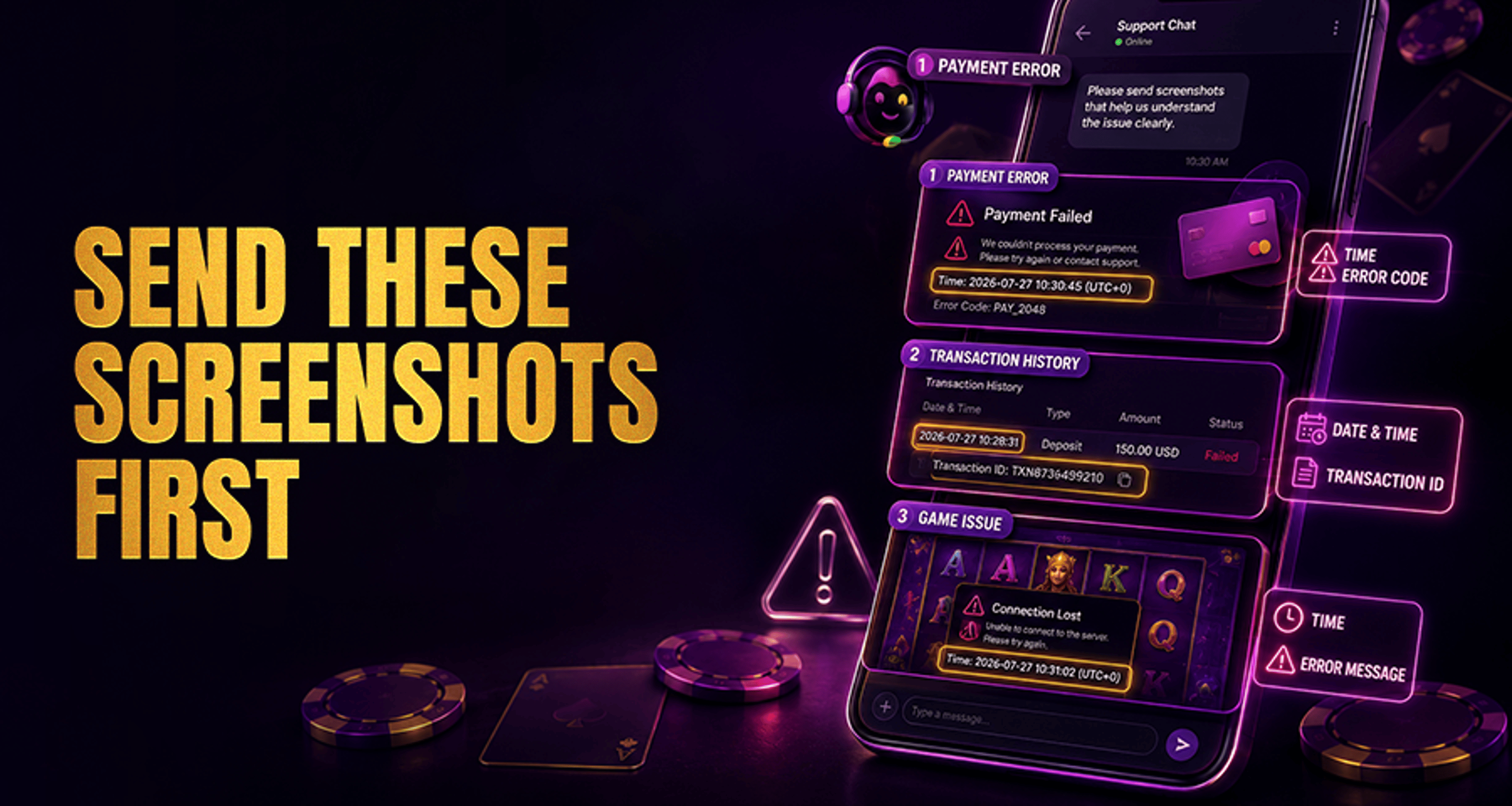 What Screenshots Should You Attach to a Casino Support Request?