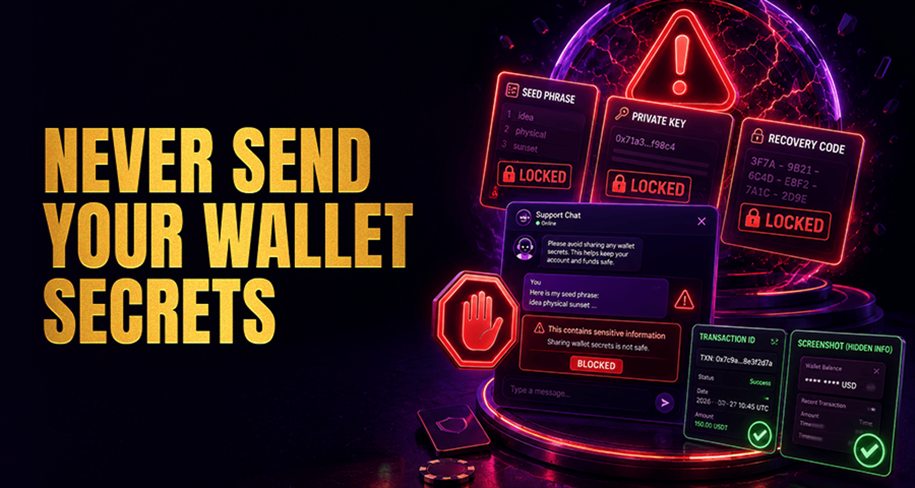 How to Avoid Sending Sensitive Wallet Information to Support?