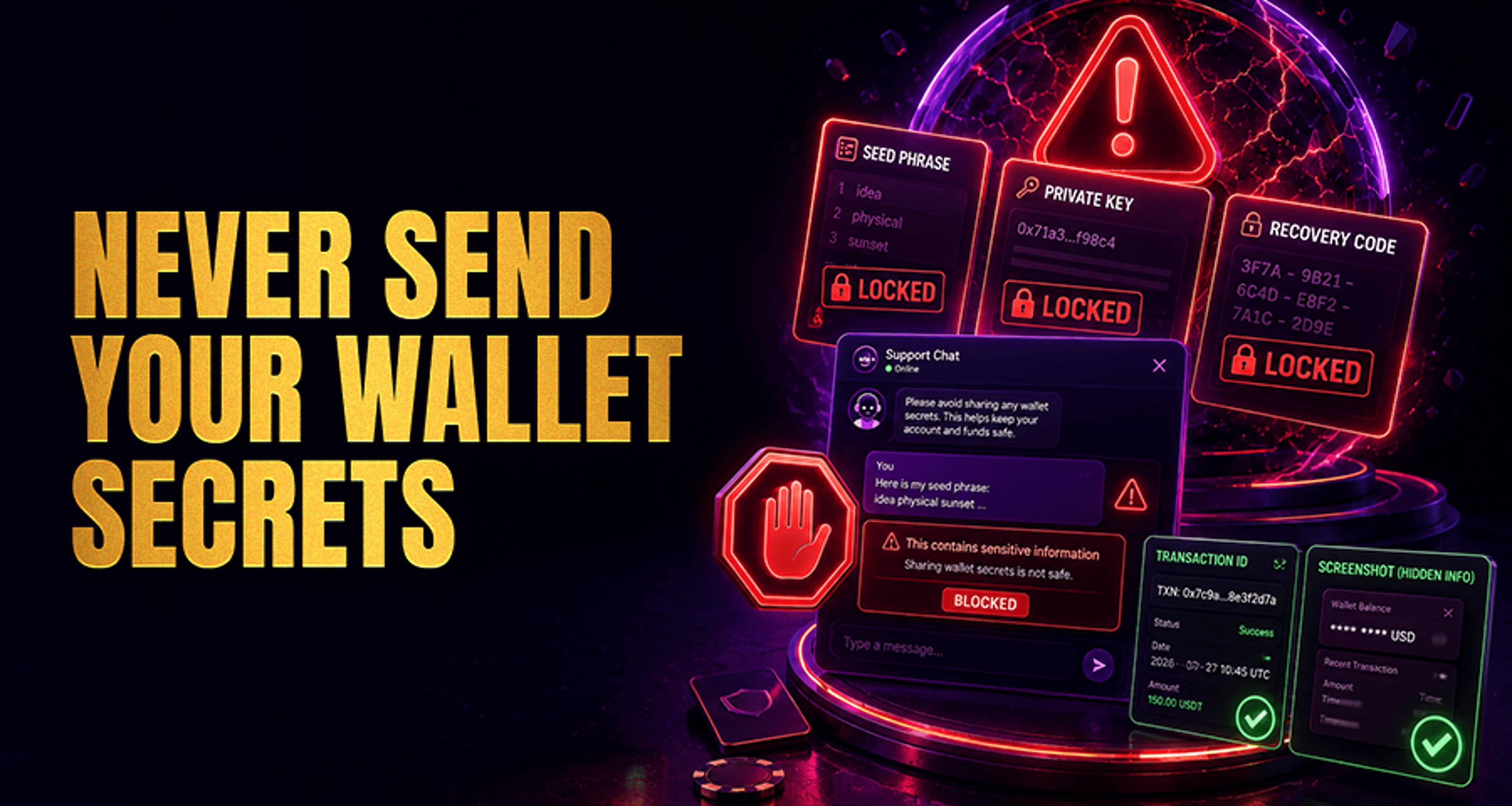 How to Avoid Sending Sensitive Wallet Information to Support?