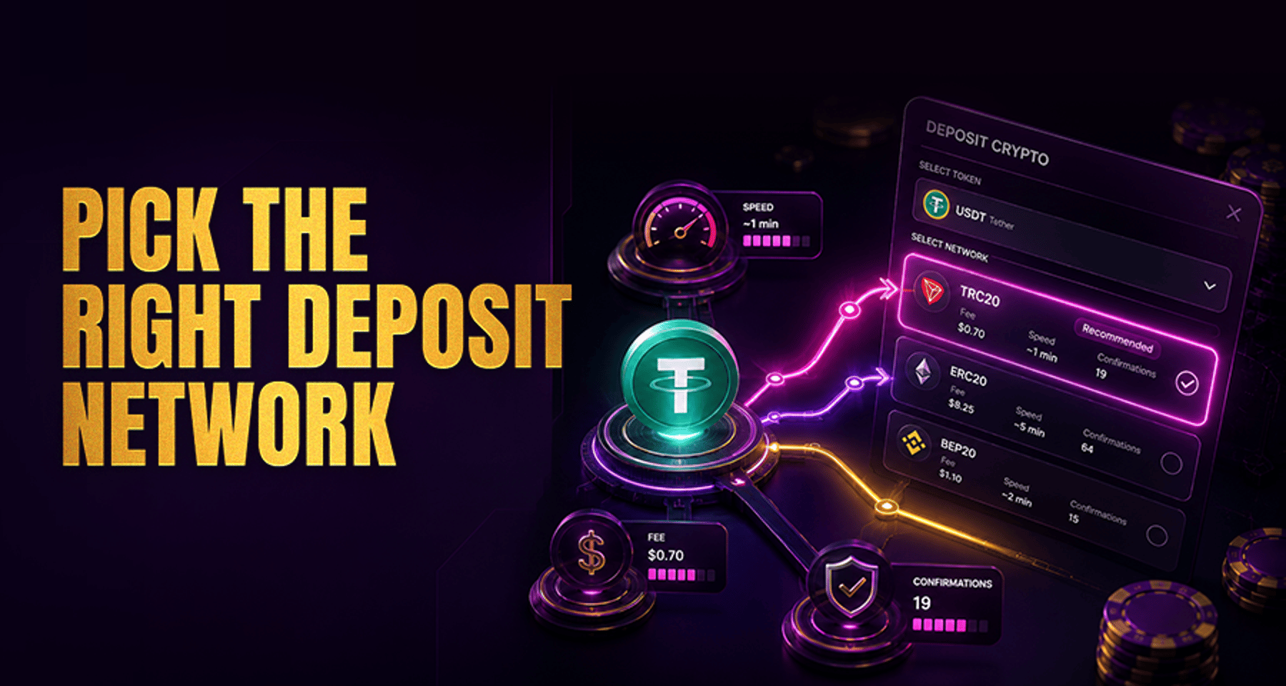 Crypto Casino Deposit Networks Explained: How to Choose the Right One?