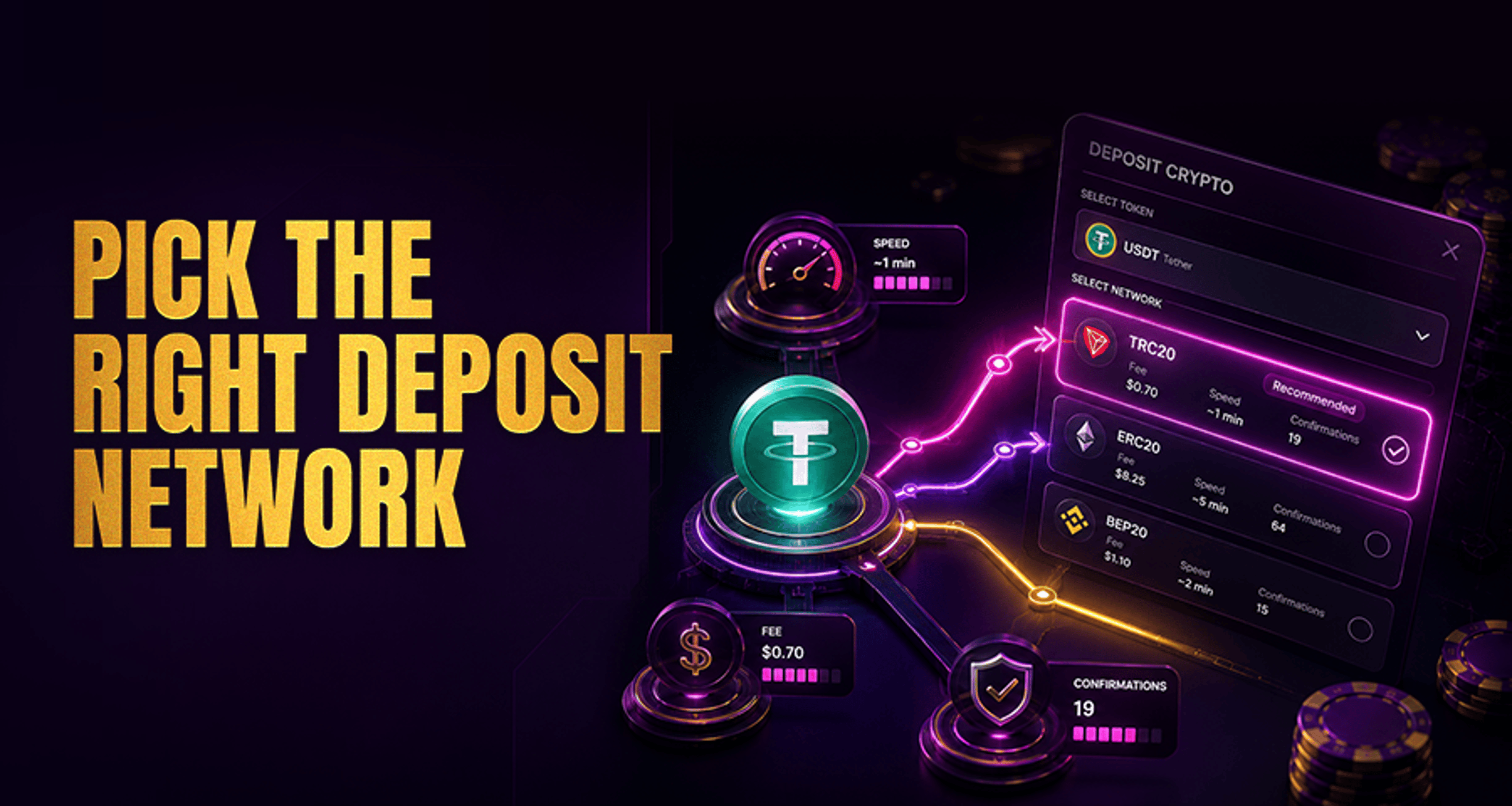 Crypto Casino Deposit Networks Explained: How to Choose the Right One?