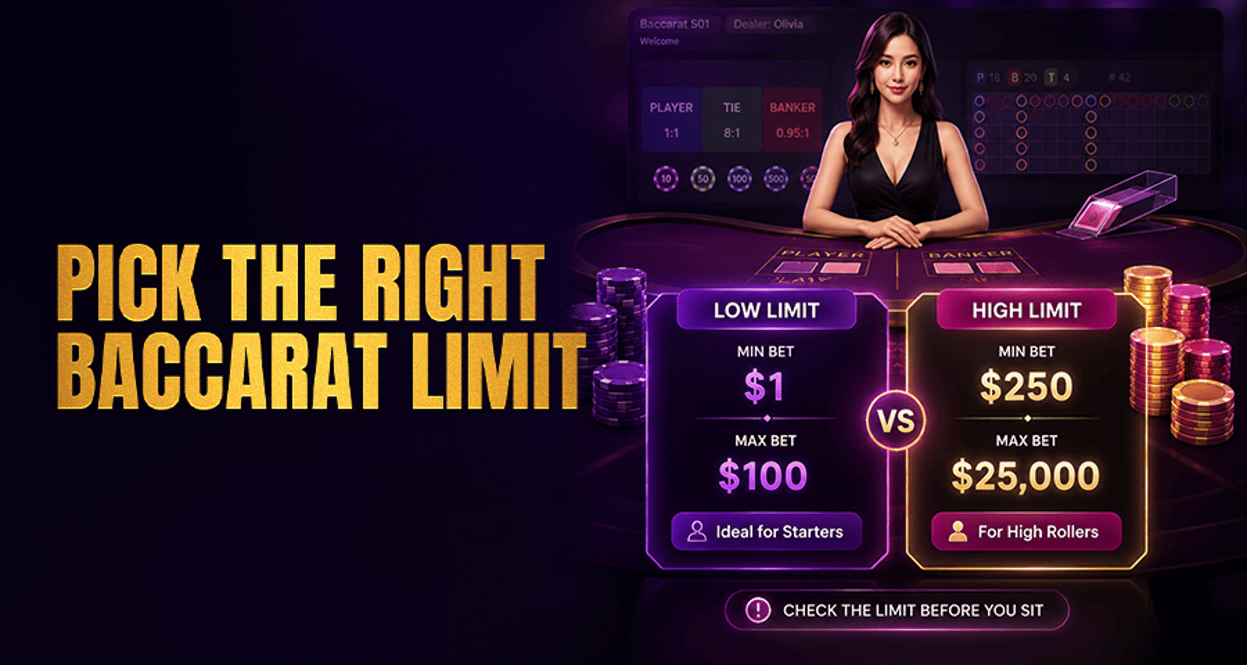 Live Baccarat Table Limits Explained