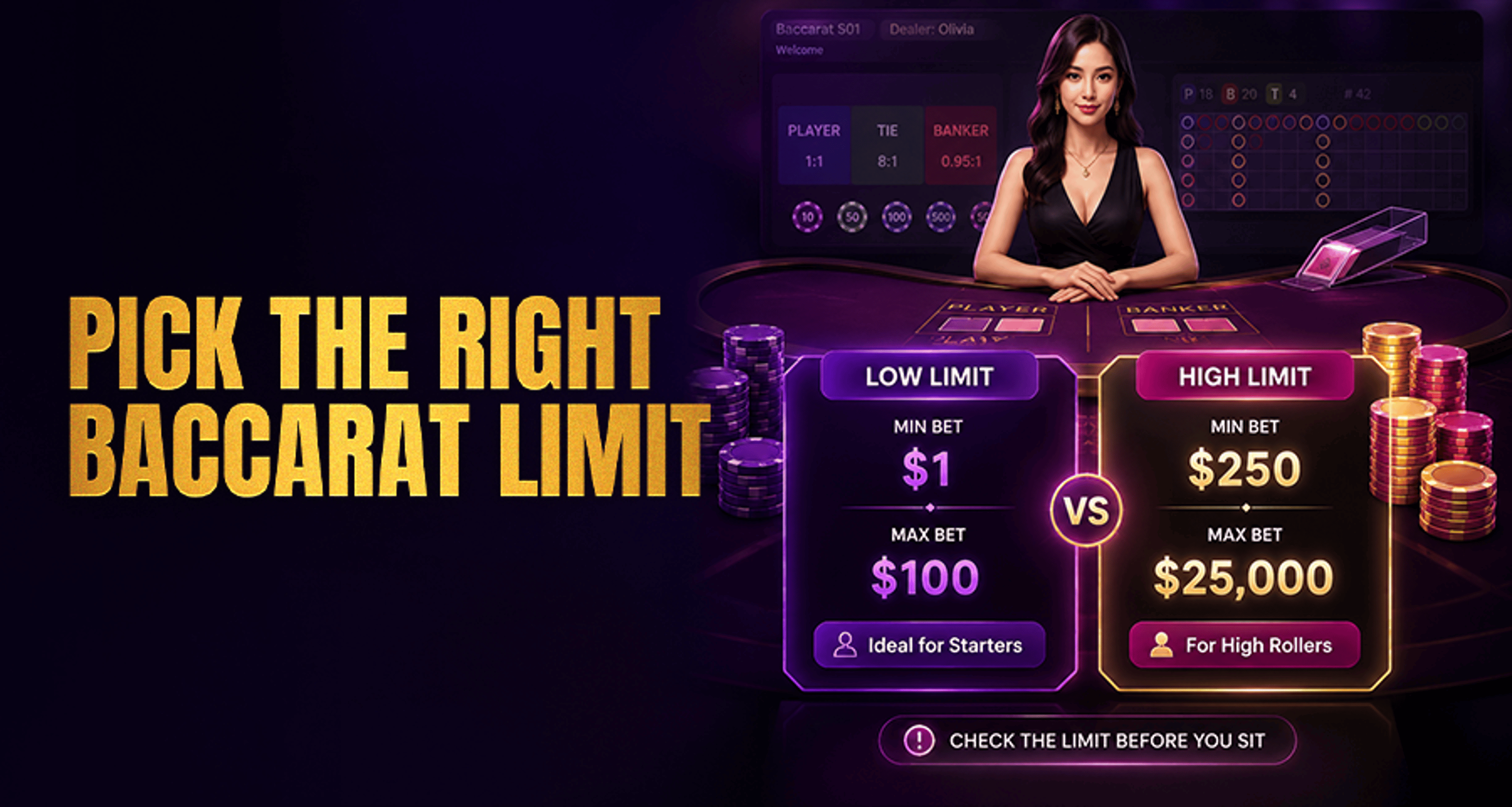 Live Baccarat Table Limits Explained