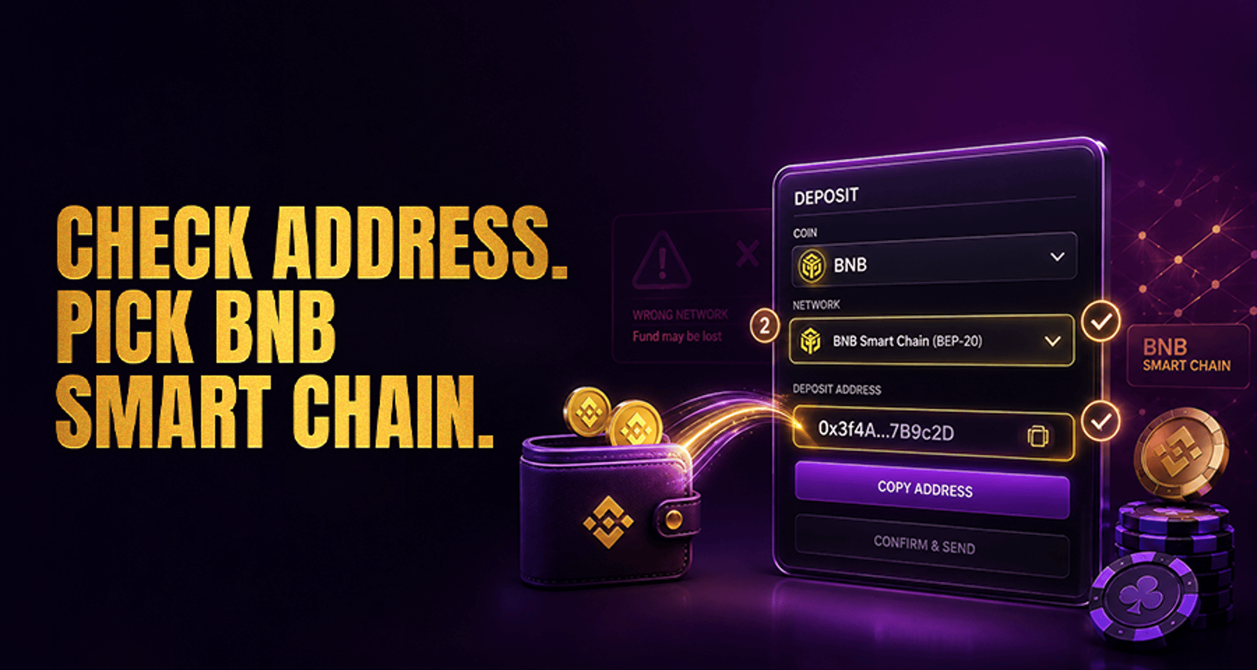 BNB Smart Chain Casino Deposits: Address and Network Checklist