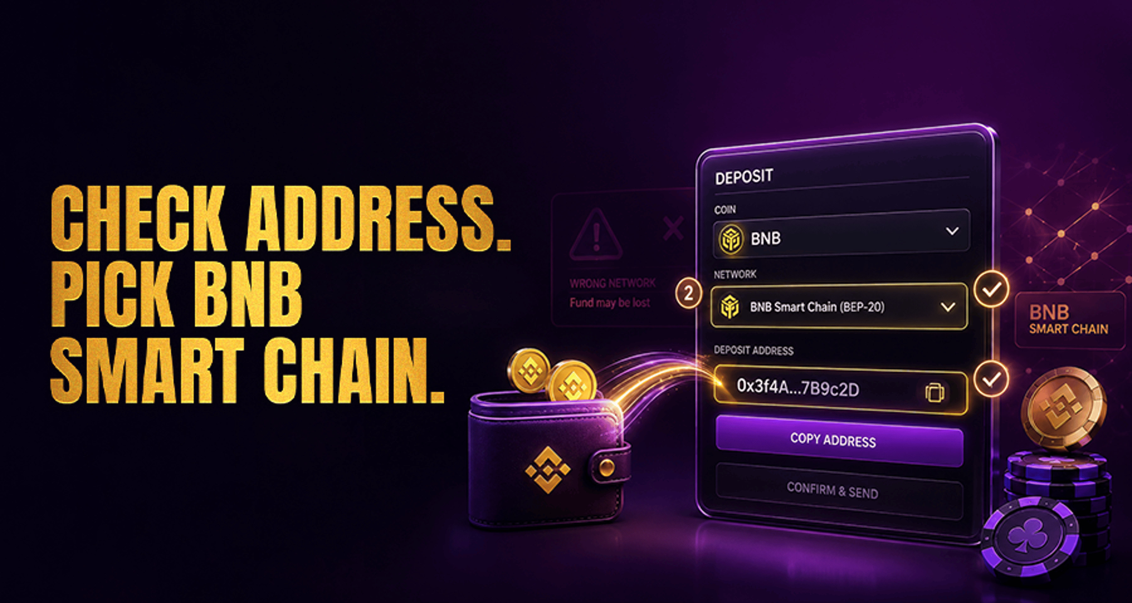 BNB Smart Chain Casino Deposits: Address and Network Checklist