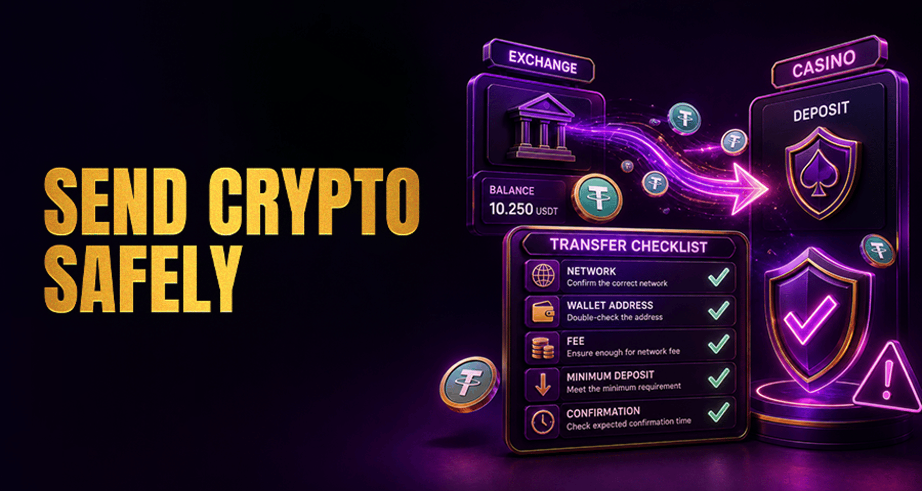 Sending Crypto From an Exchange to a Casino: A Safe Checklist