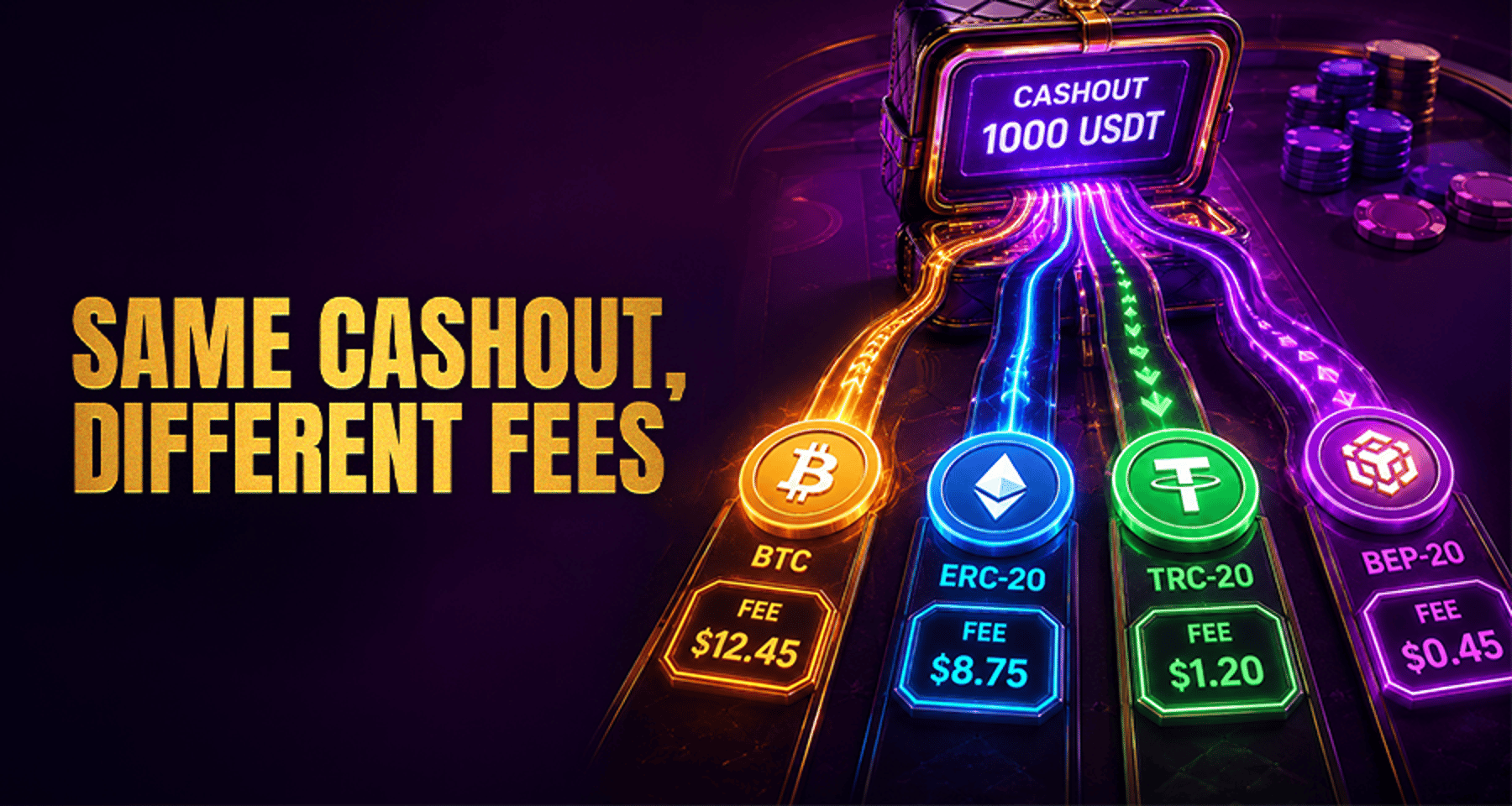 Why Casino Withdrawal Fees Differ by Coin and Network?